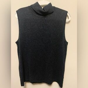 Charcoal Gray Sleevless Turtle Neck Tank